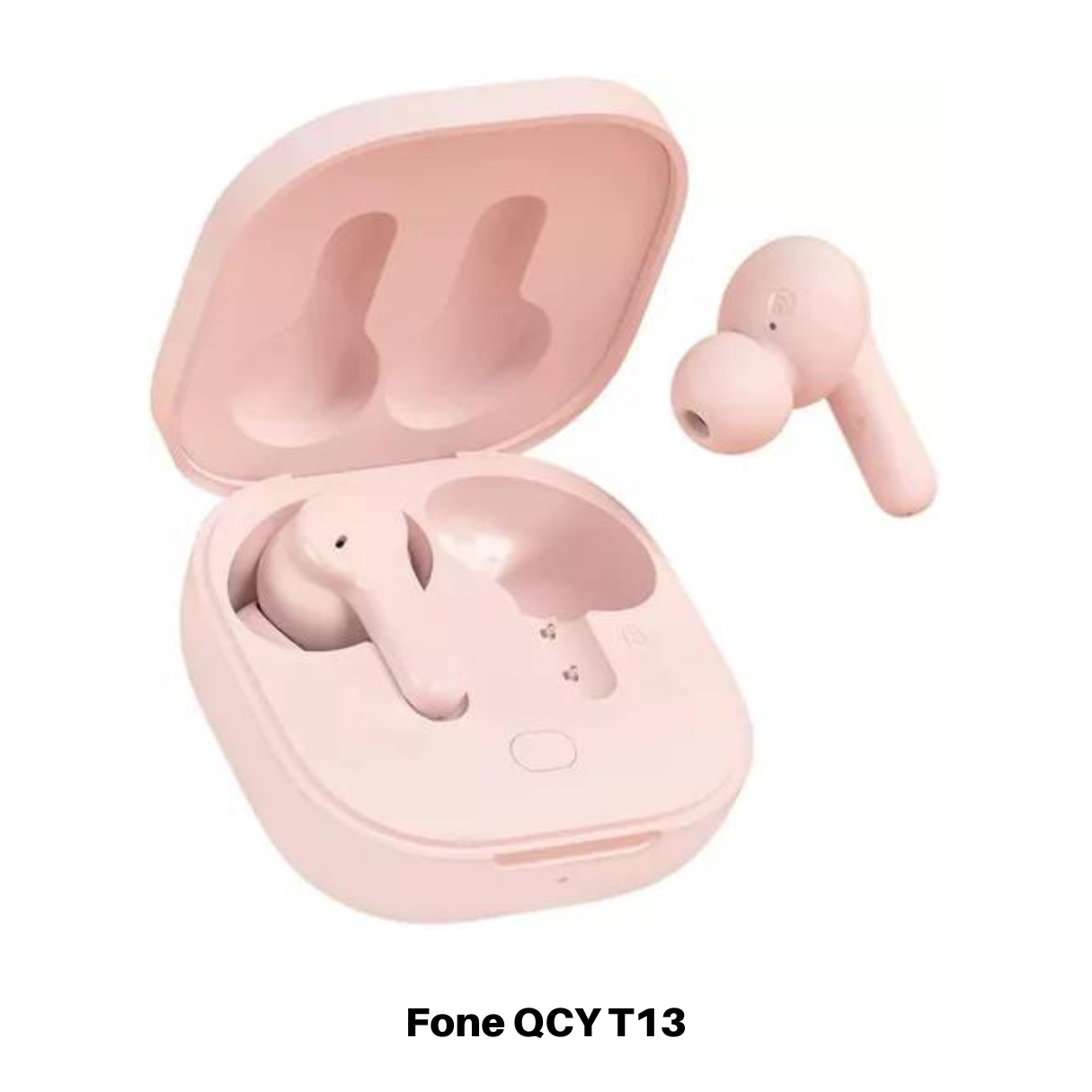 Fone QCY t13 Bluetooth - Cor rosa