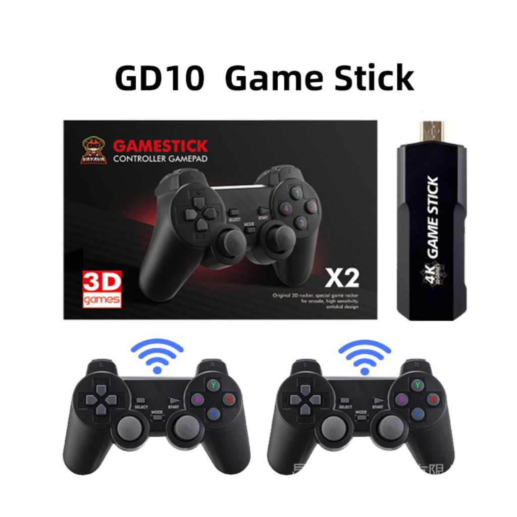 Super Game Stick Retrô Versão 2023 64 GB, com 10.000 jogos + 2 control