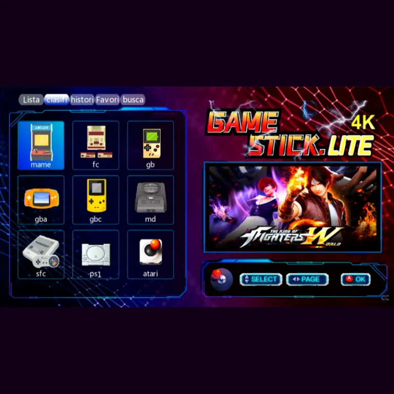 Tela inicial Game Stick